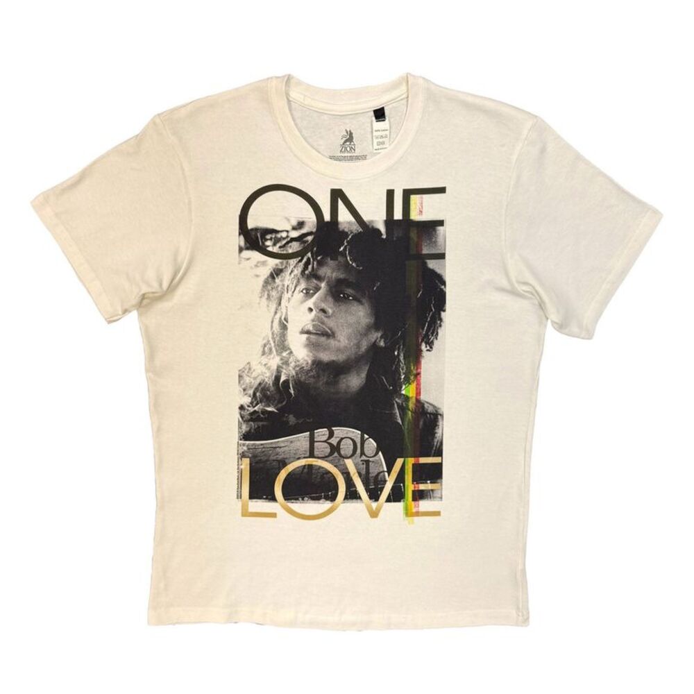 Bob Marley Unisex Adult One Love T-Shirt / Natural